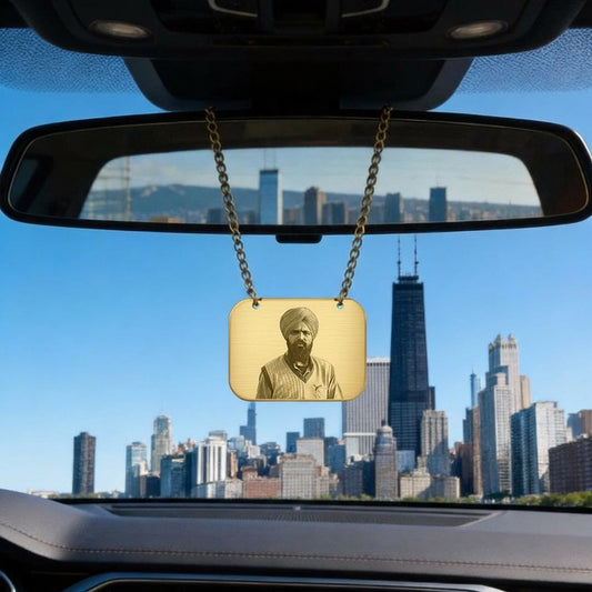 Customized Square Photo Engraving Car Hanging Ornament